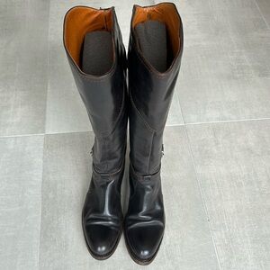 Frye black leather tall (knee high) riding boots